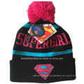 OEM Produce Customized Design Cartoon Knitted Acrylic Jacquard Sports Beanie Hat